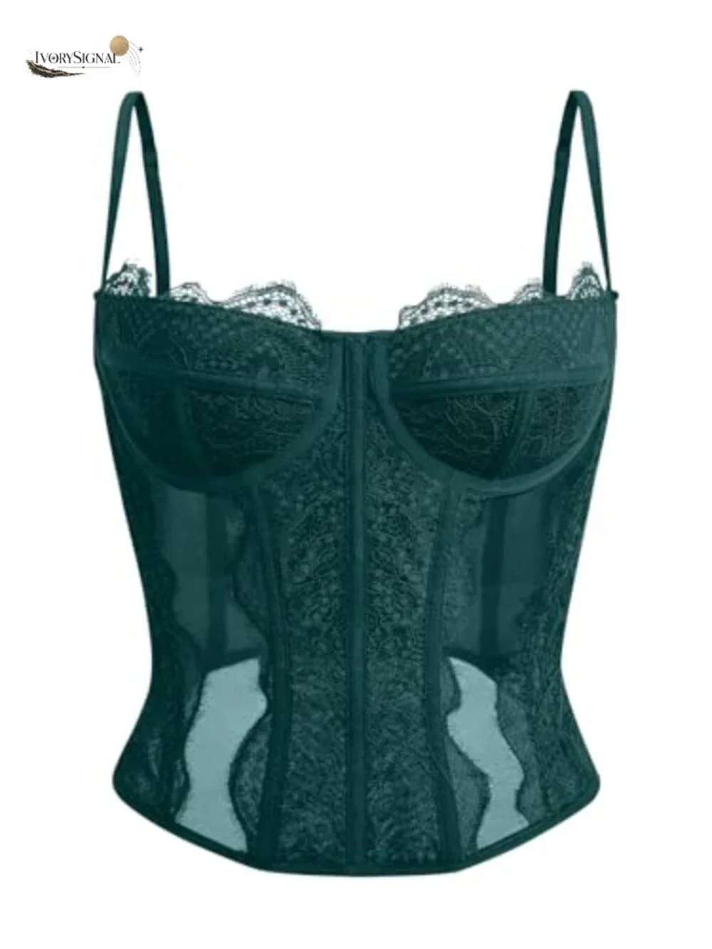 Lace Corset Crop Top for Women Going Out Bustier Backless